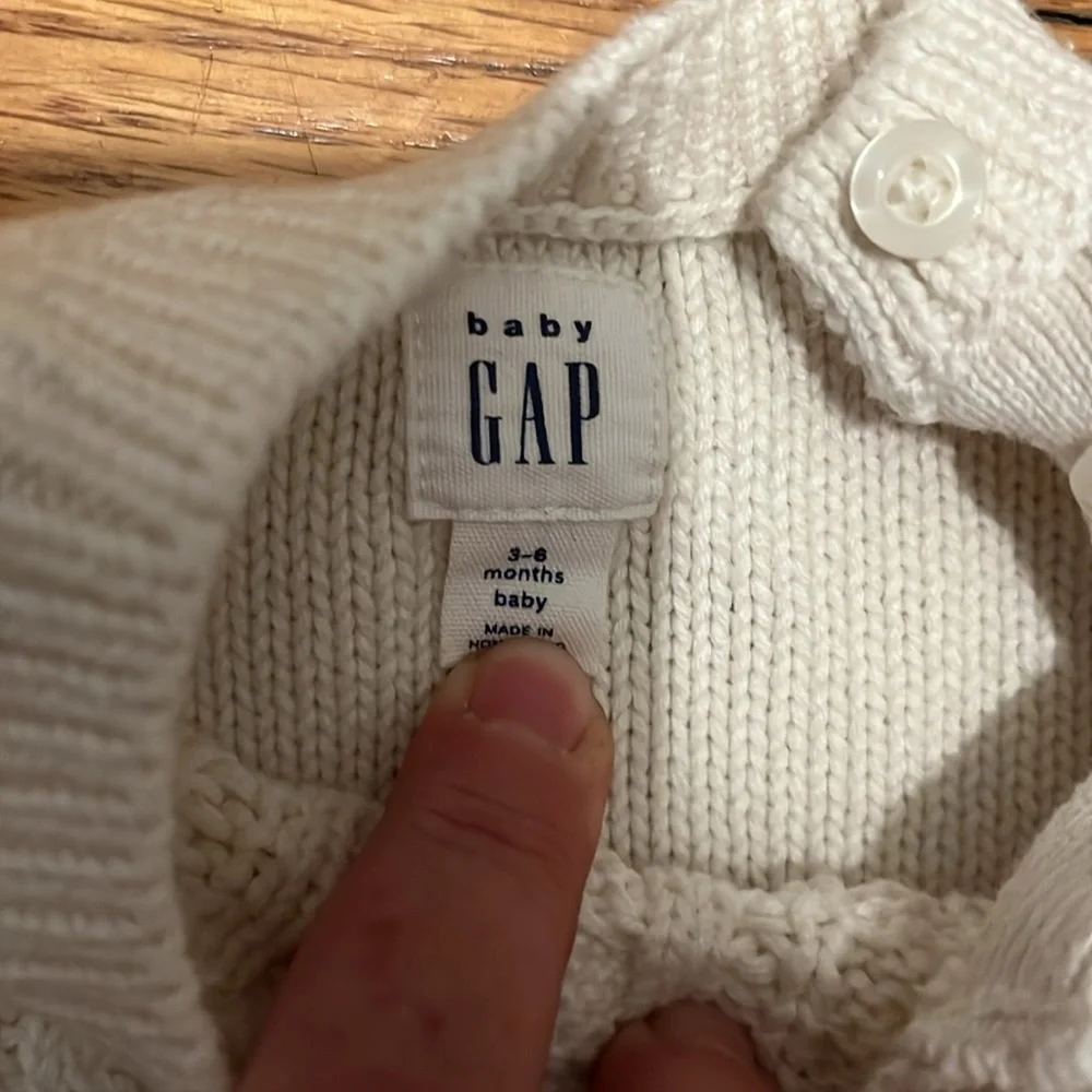 Gap Baby Cable-Knit Sweater Dress Ivory Frost
